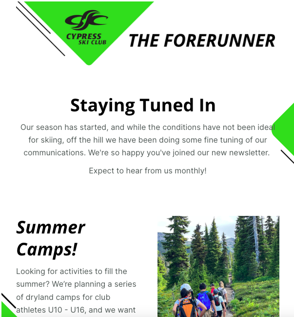 Subscribe to the Forerunner
